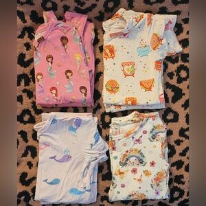 Posh Peanut/Lia&Liam Bamboo Pjs Size 7/8 4 Pair Bundle